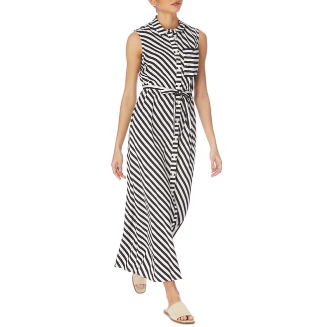 Karen Millen Black/White Diagonal Stripe Dress