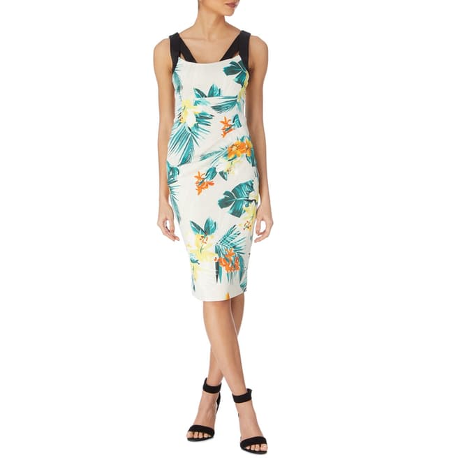 Karen Millen Tropical Palm Print Dress