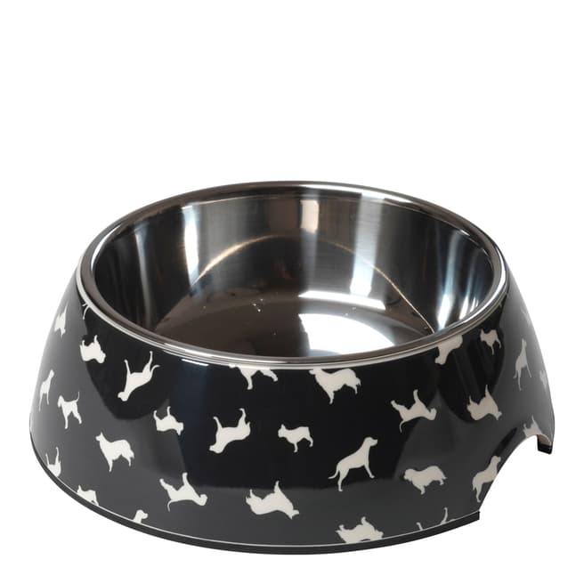 House Of Paws Silhouette Dog Print Bowl - Medium