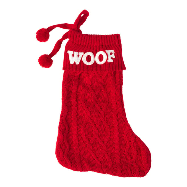House Of Paws Woof Red Stocking