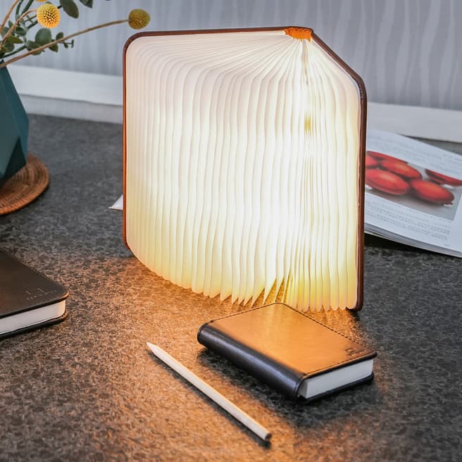 Gingko Large Brown Leather Smart Book Light