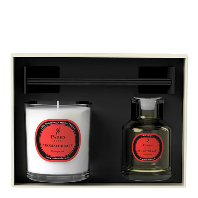 Parks London Pomegranate Aromatherapy Diffuser & Candle Set