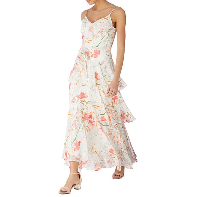 Karen Millen Cream/Multi Meadow Floral Dress