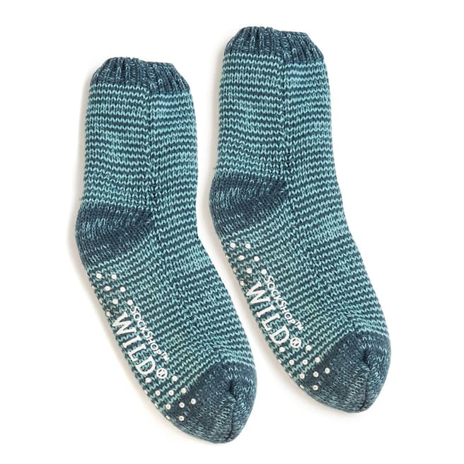 Wild Feet Navy Chunky Knit Socks