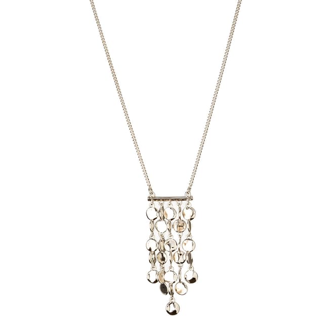 Karen Millen Silver Cascade Pendant Necklace
