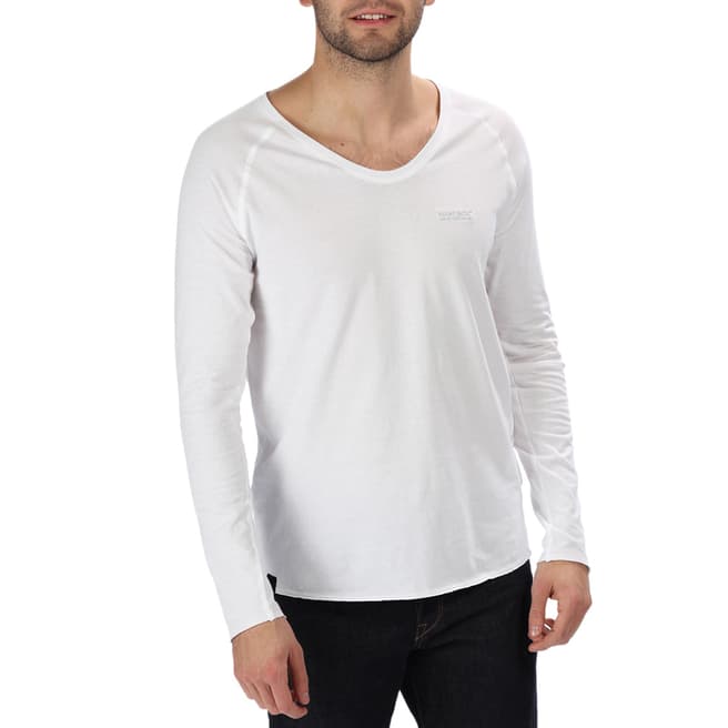 Regatta White Kiro Long Sleeve T Shirt