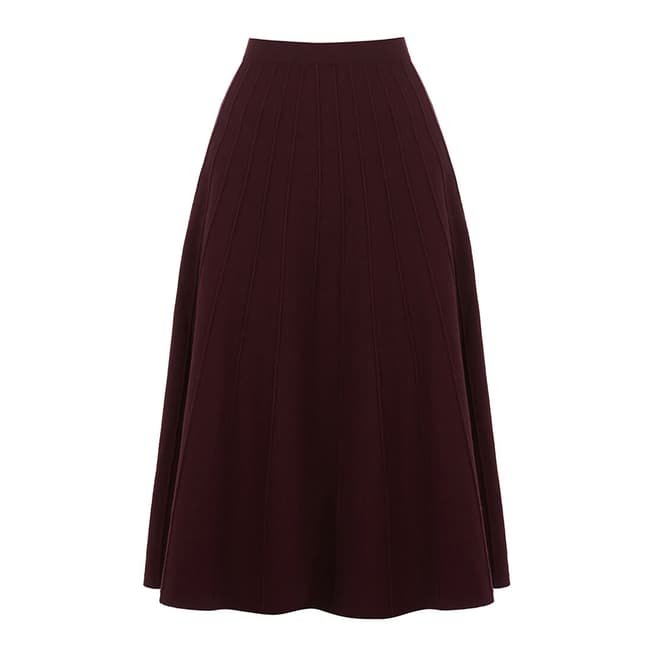 Oasis Berry Petra Pleated Skirt