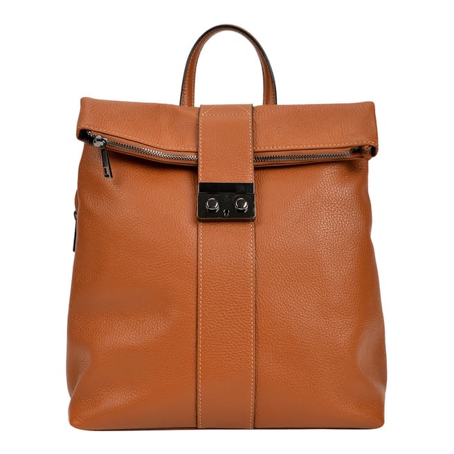 Isabella Rhea Cognac Leather Backpack