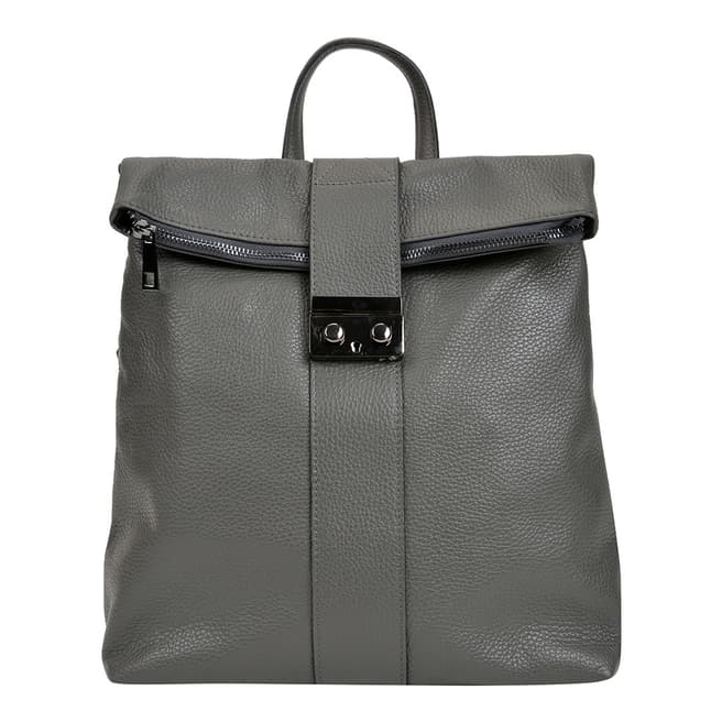 Isabella Rhea Grey Leather Backpack