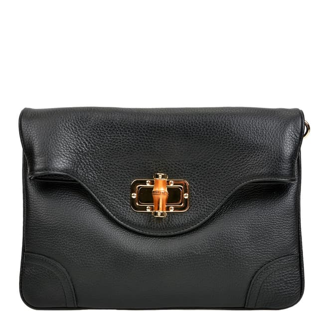 Isabella Rhea Black Leather Crossbody Bag / Clutch