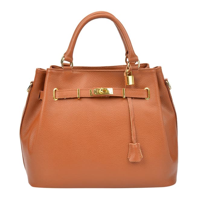 Isabella Rhea Cognac Leather Handbag