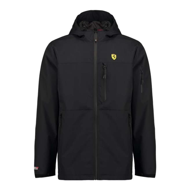 Scuderia Ferrari Men's Black Rain Jacket