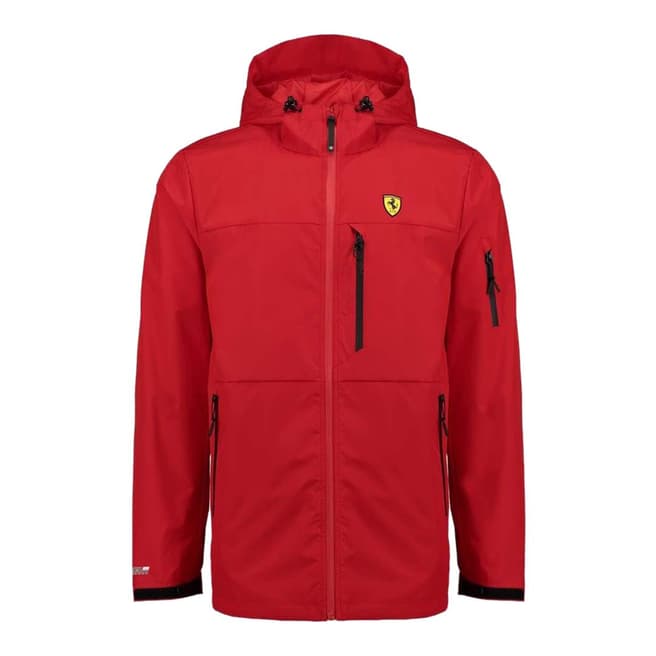 Scuderia Ferrari Men's Red Rain Jacket