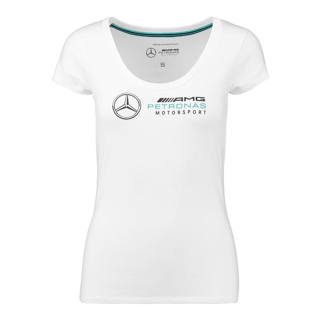 Mercedes AMG-Petronas Motorsport Women's White Logo Tee