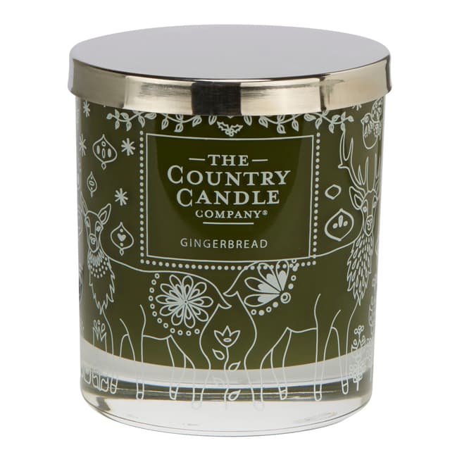 The Country Candle Company Gingerbread Nordic Charm Candle in Coloured Glass