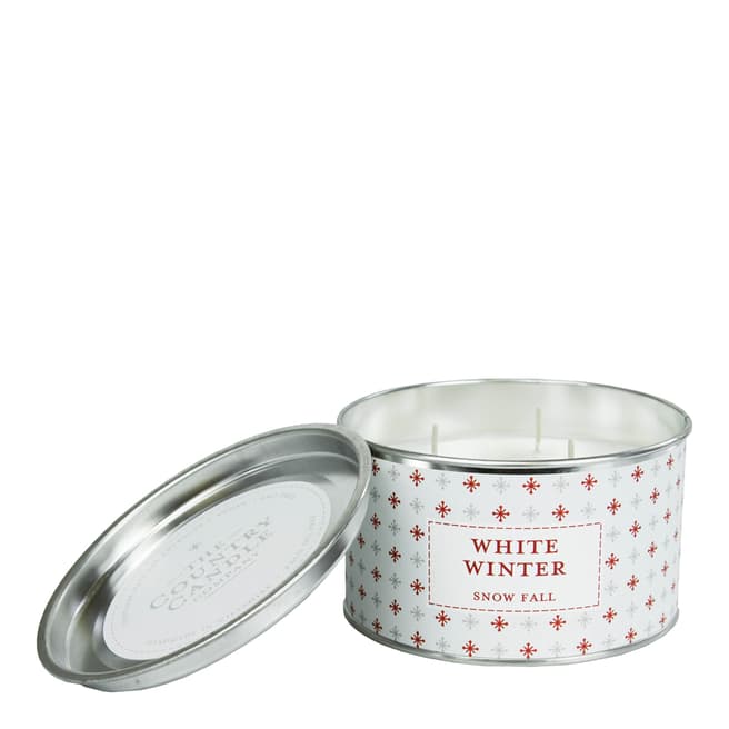 The Country Candle Company White Winter Multi Wick Tin