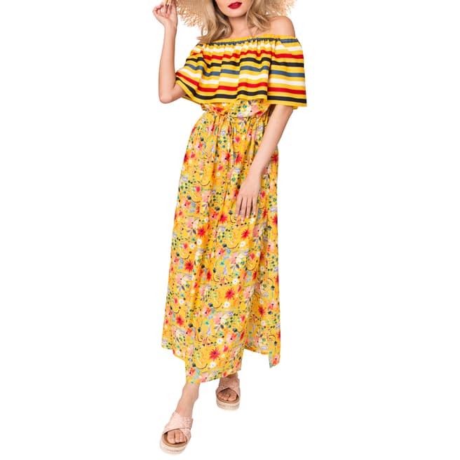 Pia Rossini Yellow Saffron Maxi Dress