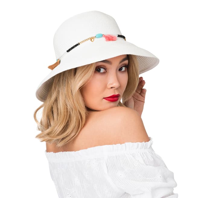 Pia Rossini White Harmony Hat