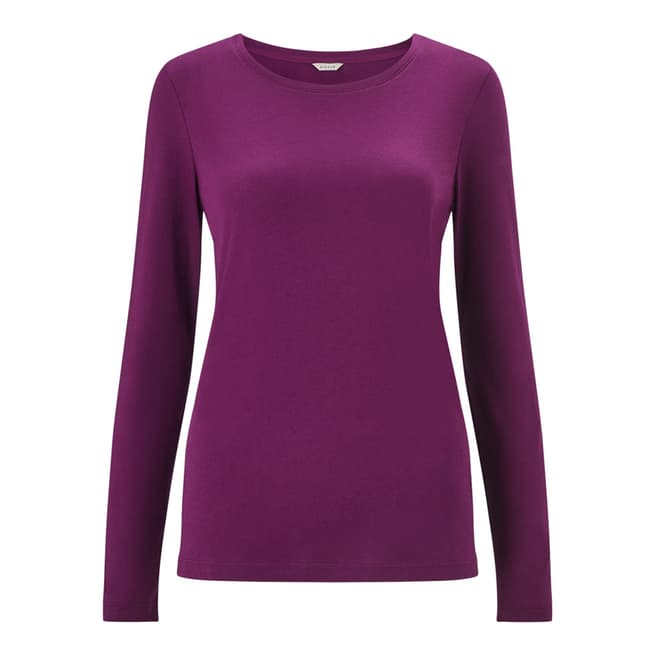 Jigsaw Purple Pima Cotton T-Shirt