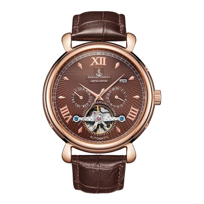 Samuel Joseph Men's Rose/Brown Automatic Watch