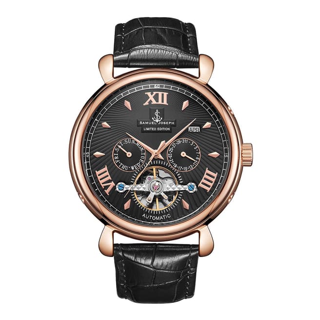 Samuel Joseph Men's Samuel Joseph Limited Edition Rose & Black Automatic Designer  Watch