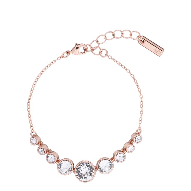 Karen Millen Rose Gold Crystal Flow Bracelet