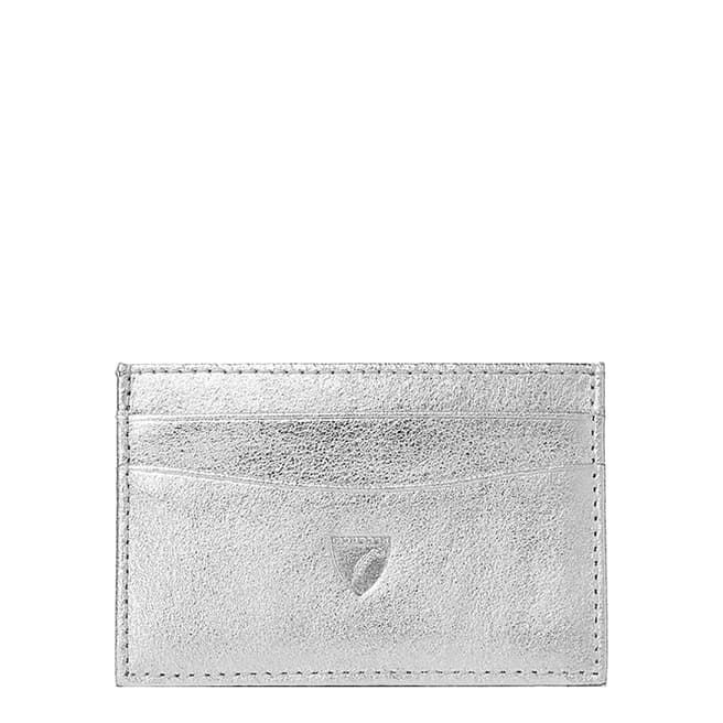 Aspinal of London Silver Smooth Slim Card Case