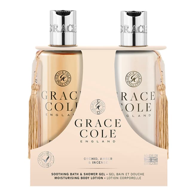 Grace Cole Orchid Amber & Incense 300ml Body Care Duo