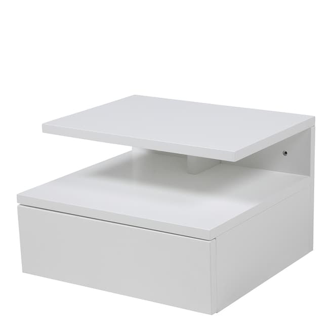 Actona Ashlan Wall Bed Side Table, White