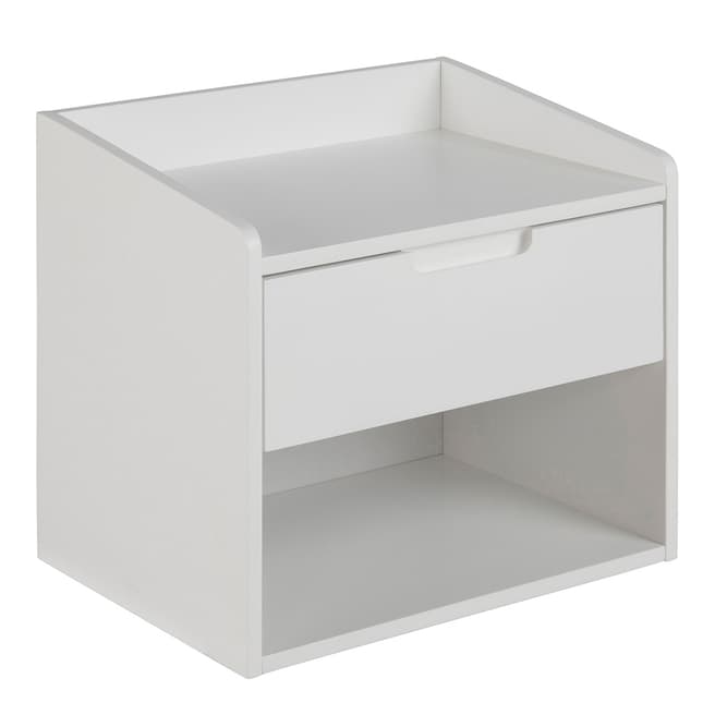 Actona Dimeo Wall Bed Side Table, White