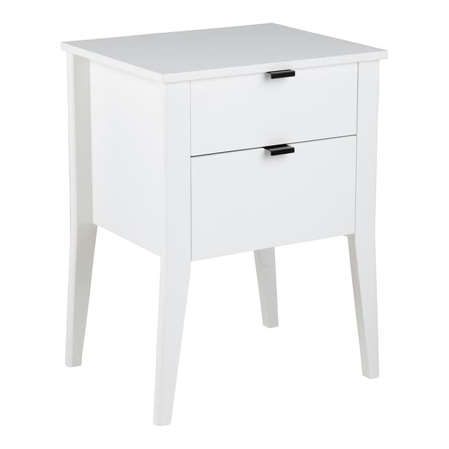 Scandi Luxe Sleepy Bed Side Table, White