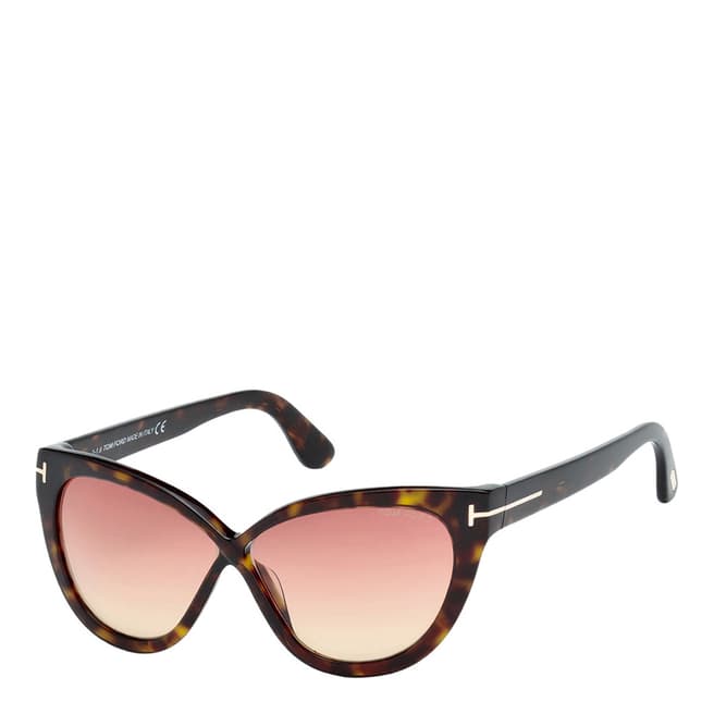 Tom Ford Women's Dark Havana Sunglasses 59mm