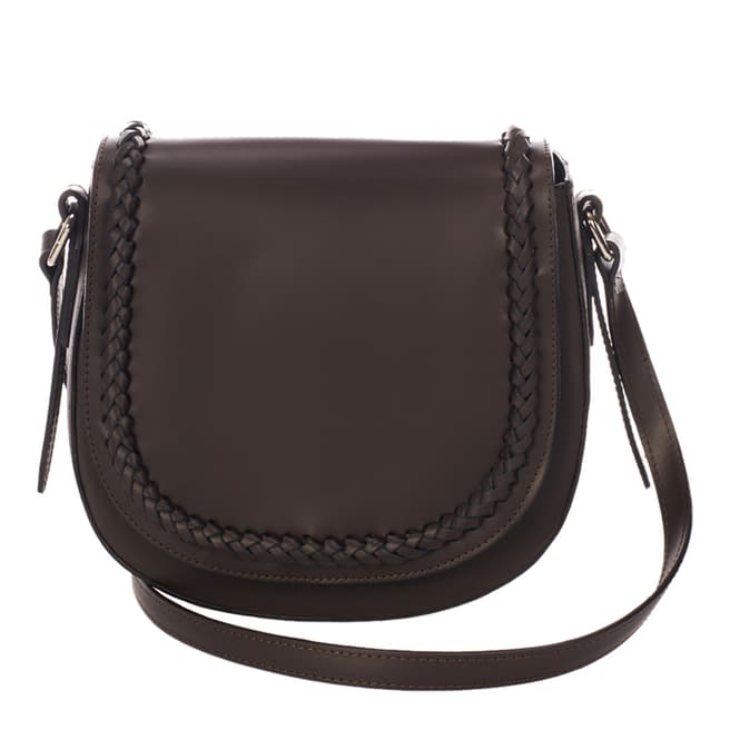 Giulia Massari Brown Leather Crossbody Bag