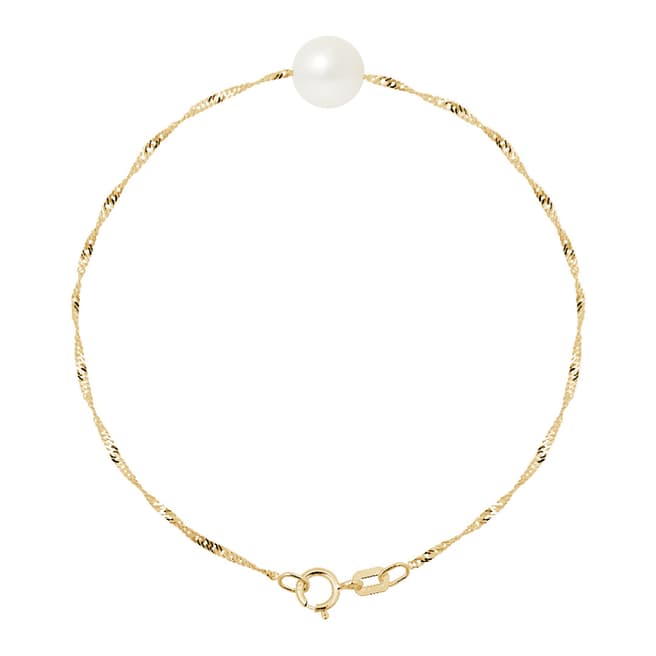 Manufacture Royale Yellow Gold Pearl Bracelet 7-8mm
