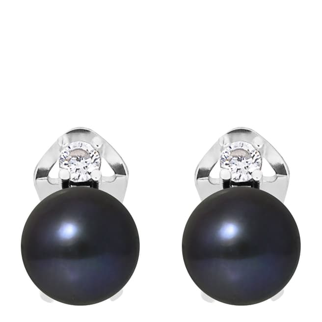 Manufacture Royale Black Tahitian Style Pearl Stud Earrings