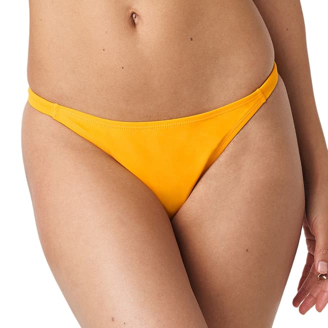 NA-KD Yellow Side Strap Bikini Panty