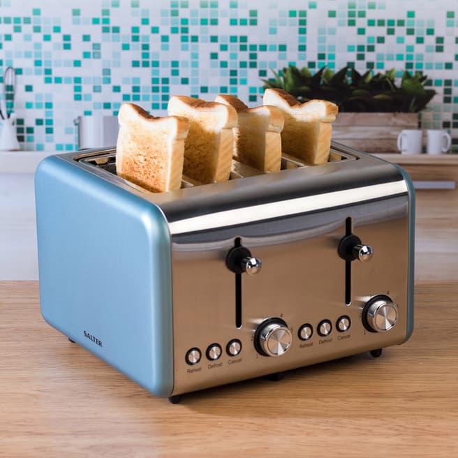 Salter Pearl Blue Metallics Polaris 4-Slice Toaster