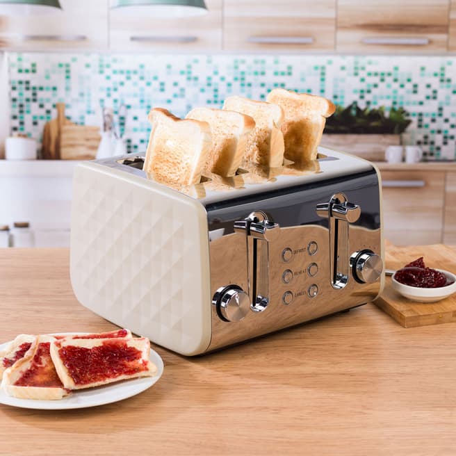 Salter Grey 4-Slice Diamond Toaster