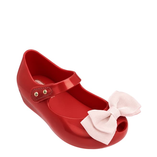 Mini Melissa Red Mini Ultragirl Ribbon Shoe