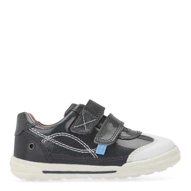 Start-Rite Grey Flexy Soft Turin Leather Patent Shoes