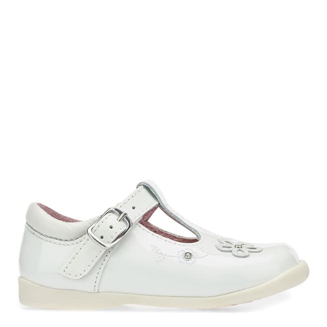 Start-Rite White Sunflower Patent Leather Shoes