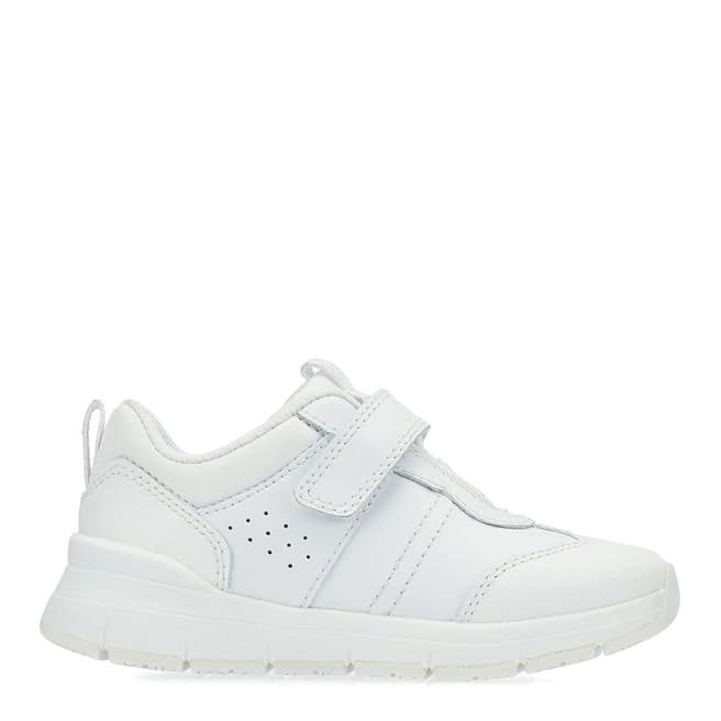 Start-Rite White Sprint Leather Trainers