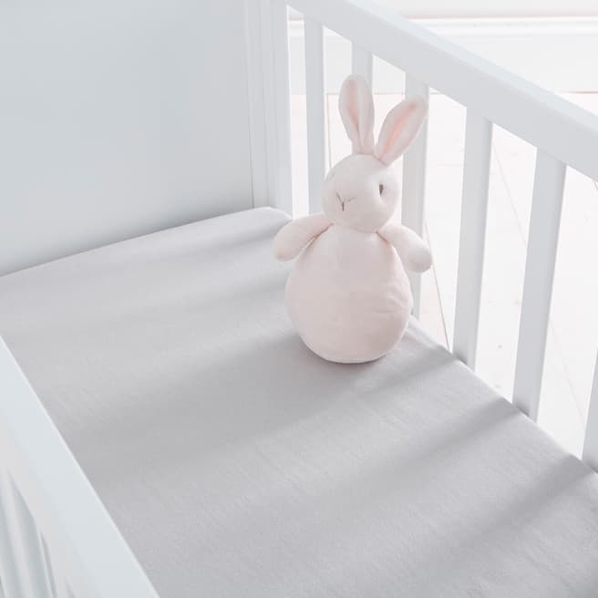 Silentnight Pack of 2 Crib Fitted Sheets, Grey