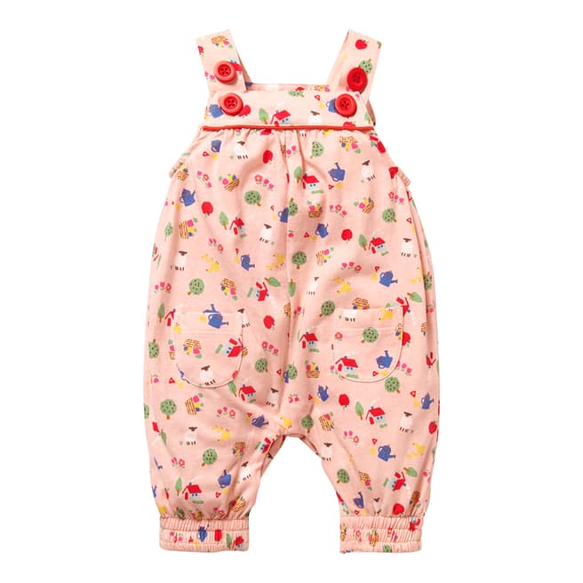 Boden Dusty Pink Floral Jersey Dungaree