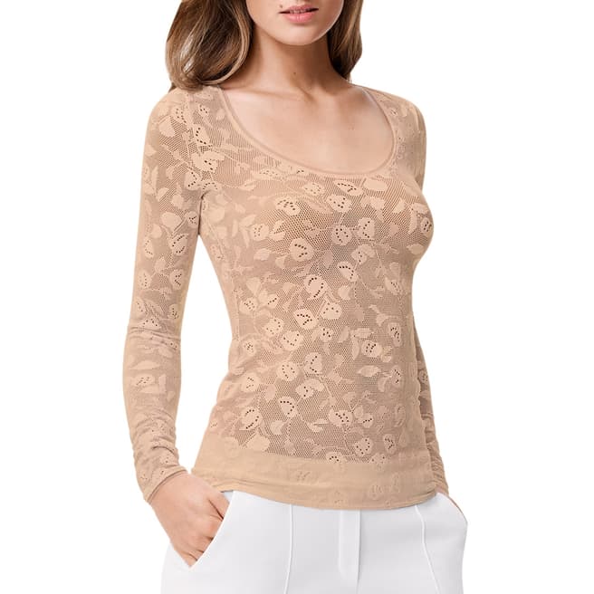 Wolford Toasted Almond Rachel Fitted Pullover