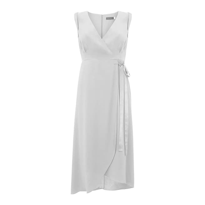 Mint Velvet Grey Tie Side Asymmetric Dress