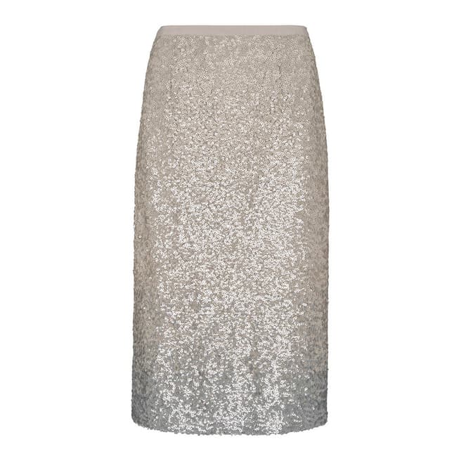 Mint Velvet Neutral Ombre Sequin Skirt