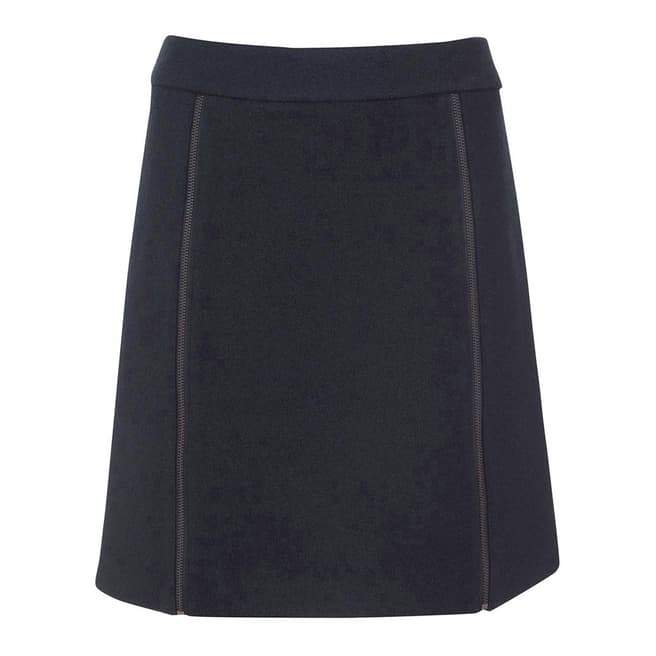 Mint Velvet Ink Boucle Zip Detail Skirt
