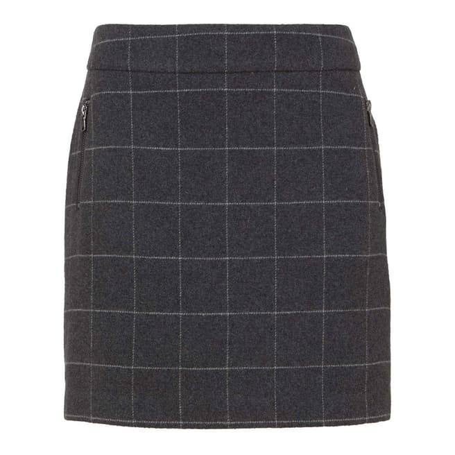 Mint Velvet Grey Check Mini Skirt