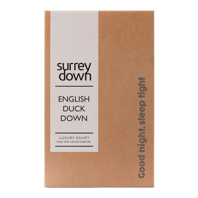 Surrey Down English White Duck Down All Season Single Duvet